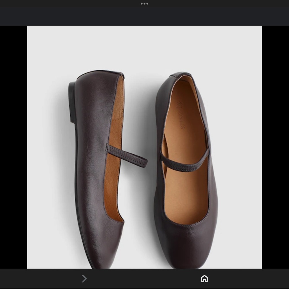 Madewell New Womens Shoes Greta True Black Ballet Flat Mary Jane Size 8 and 10.5